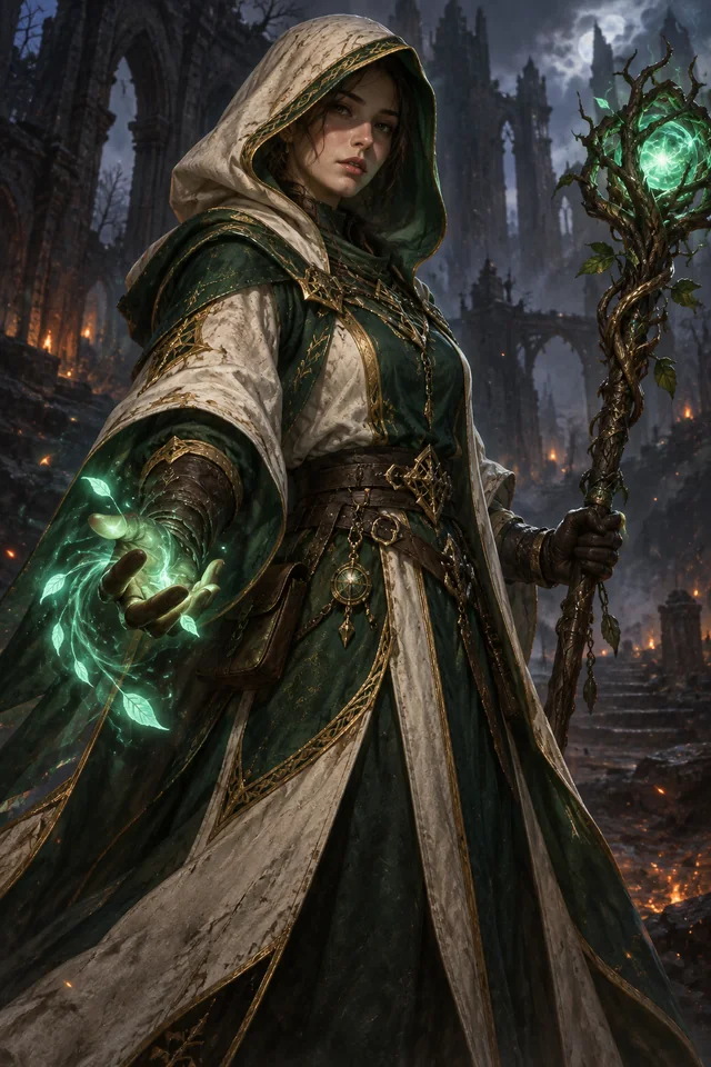 Shaman, bastón y magia espiritual